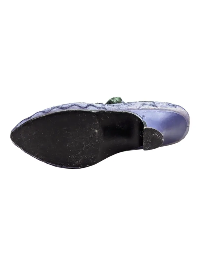 Mini Ceramic Shoe- Purple with Laces