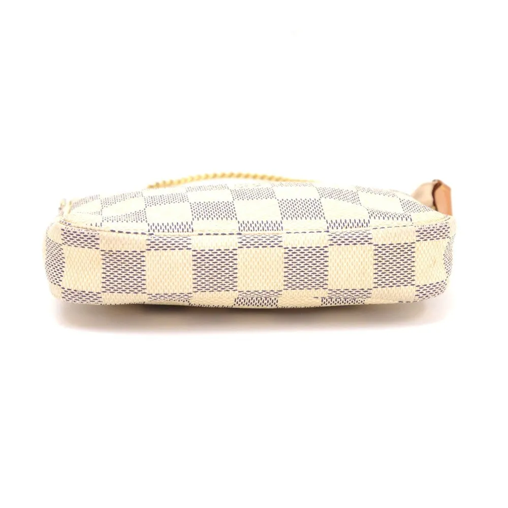 Mini Pochette Accessoires Damier Azur Canvas Evening Bag