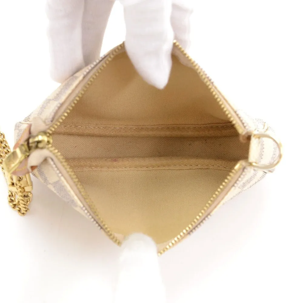 Mini Pochette Accessoires Damier Azur Canvas Evening Bag