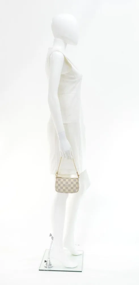 Mini Pochette Accessoires Damier Azur Canvas Evening Bag