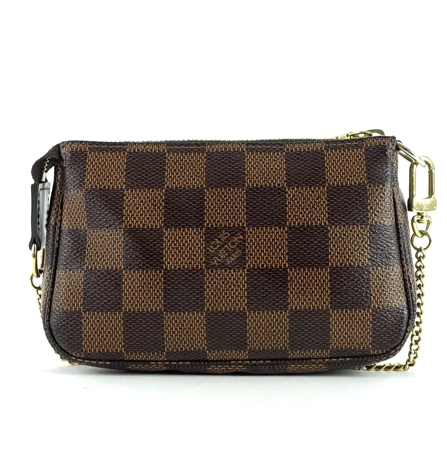 Mini Pochette Accessoires Damier Ebne Canvas Evening Bag