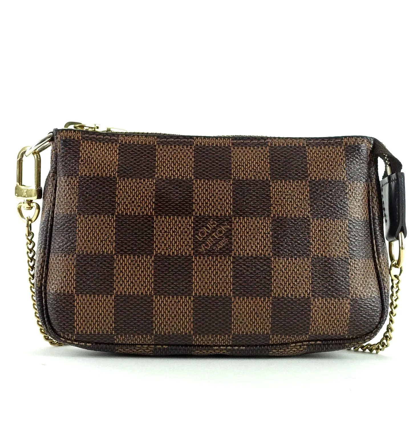 Mini Pochette Accessoires Damier Ebne Canvas Evening Bag