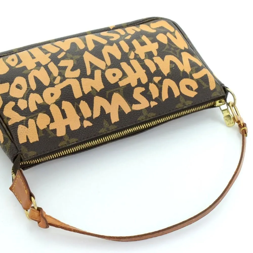 Monogram Canvas Pochette Accessoires Evening Bag - 2001 Limited Graffiti Edition