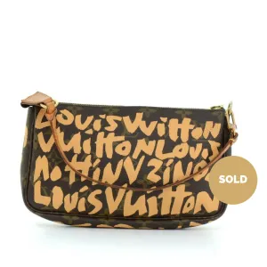 Monogram Canvas Pochette Accessoires Evening Bag - 2001 Limited Graffiti Edition