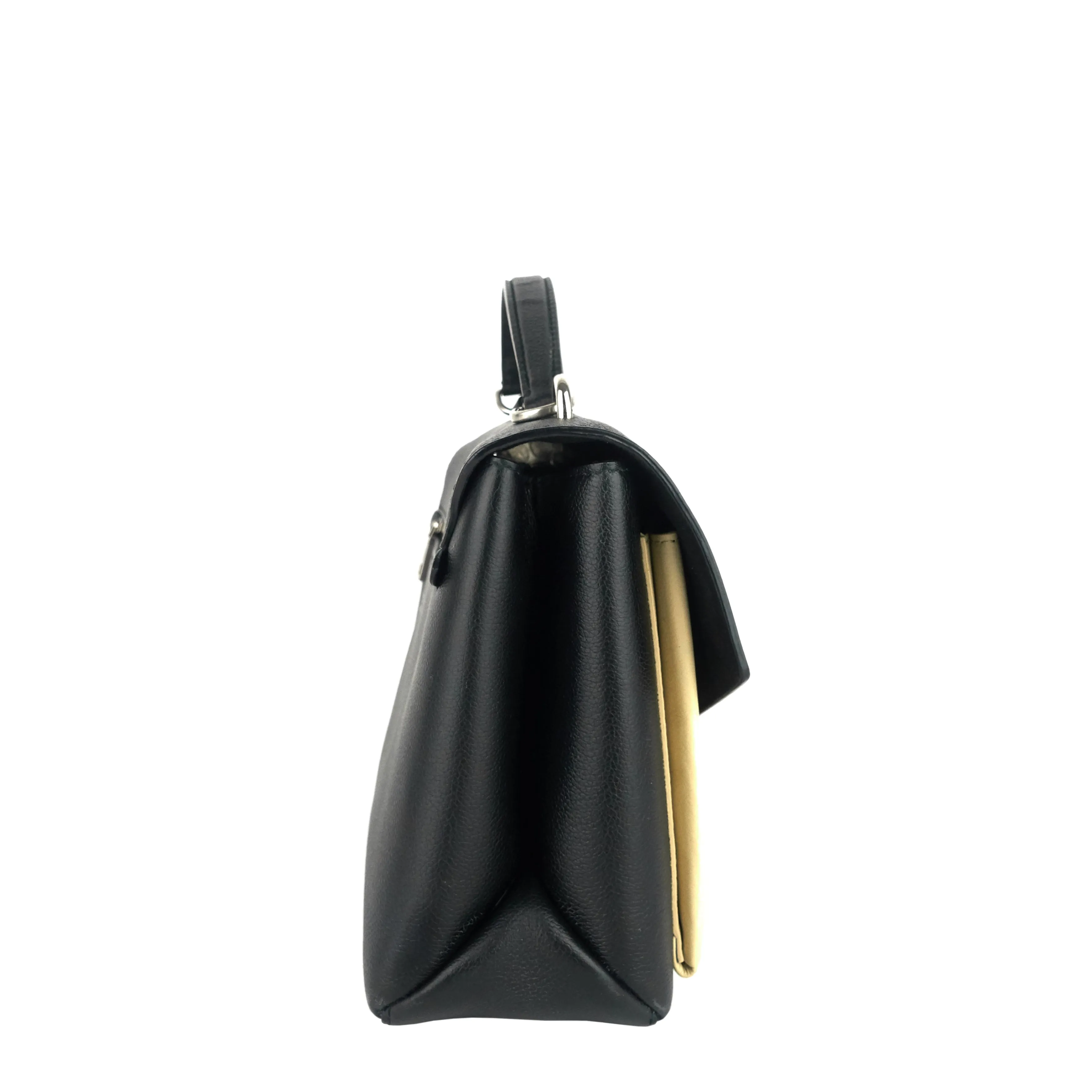 MyLockme Calfskin Leather Top Handle Bag
