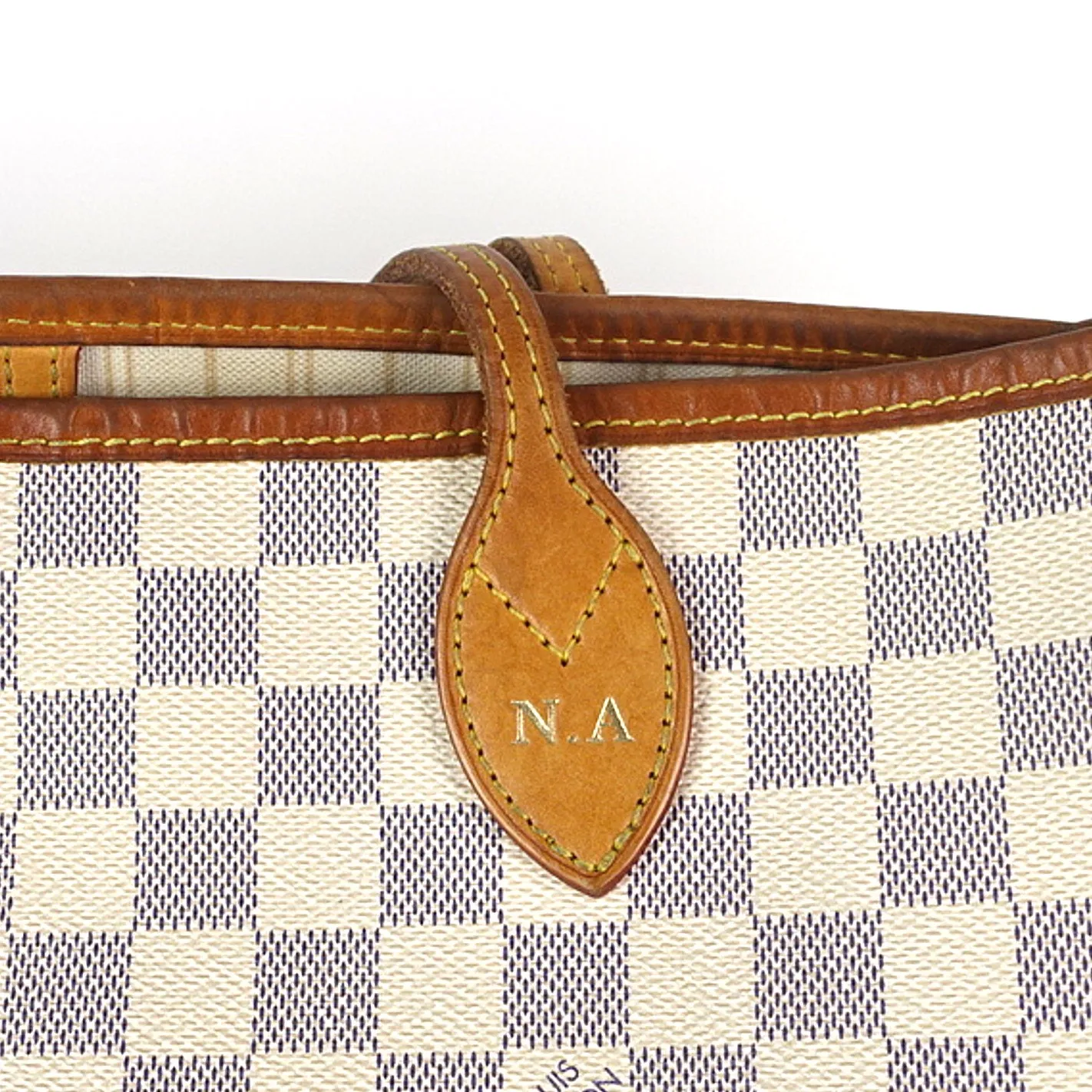 Neverfull GM Damier Azur Canvas Tote Bag with Pouch