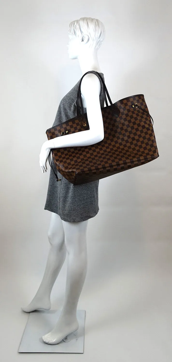 Neverfull GM Damier Ebne Canvas Tote Bag