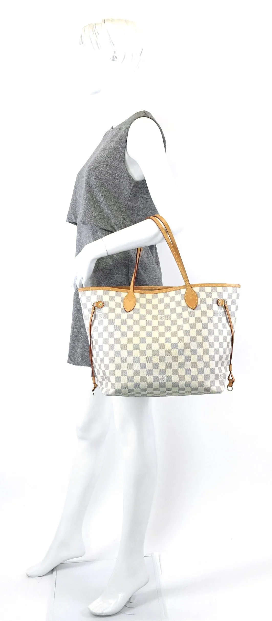 Neverfull MM Damier Azur Canvas Bag