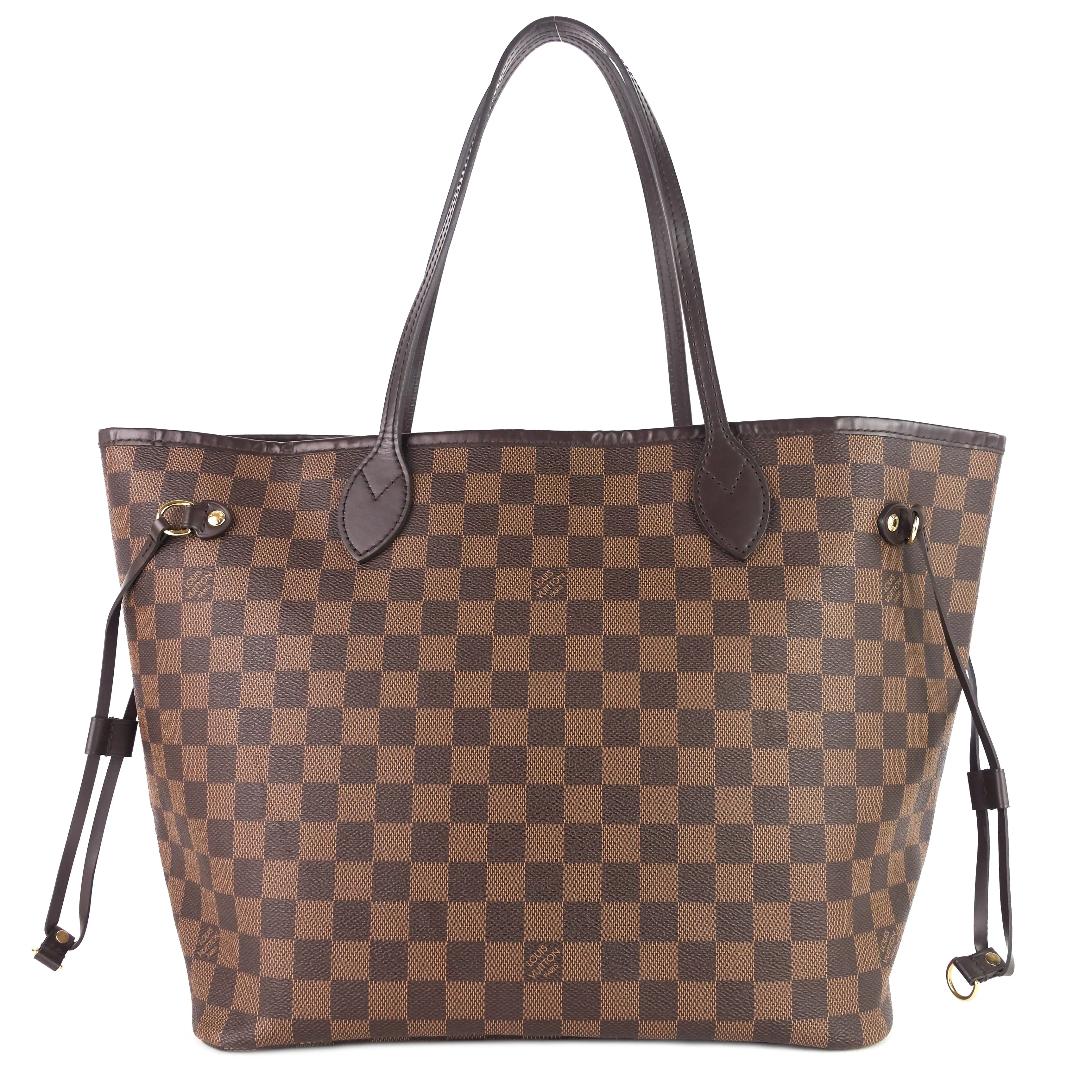 Neverfull MM Damier Ebene Canvas Bag with Pouch