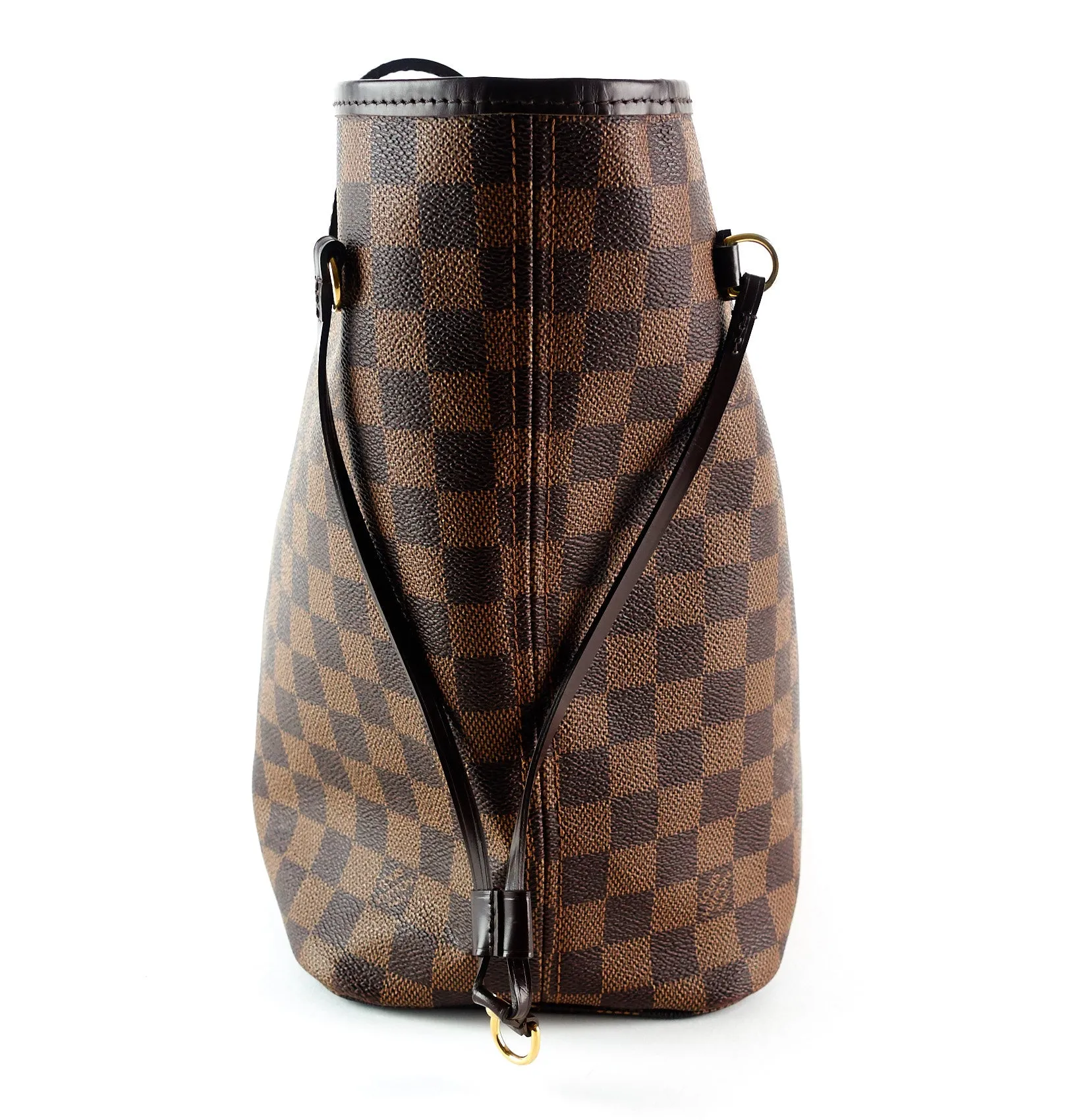 Neverfull MM Damier Ebne Canvas Tote Bag with Pouch