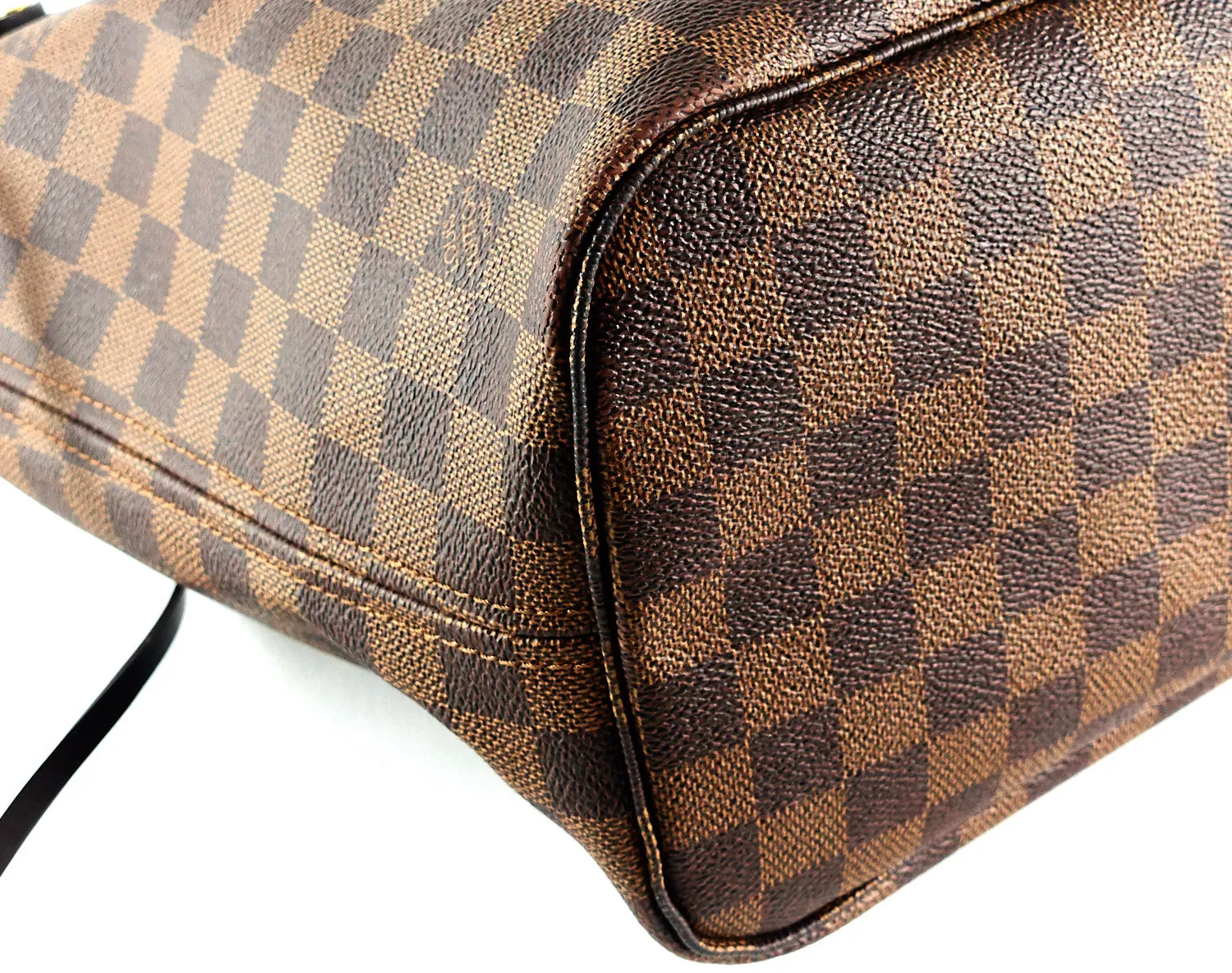 Neverfull MM Damier Ebne Canvas Tote Bag with Pouch