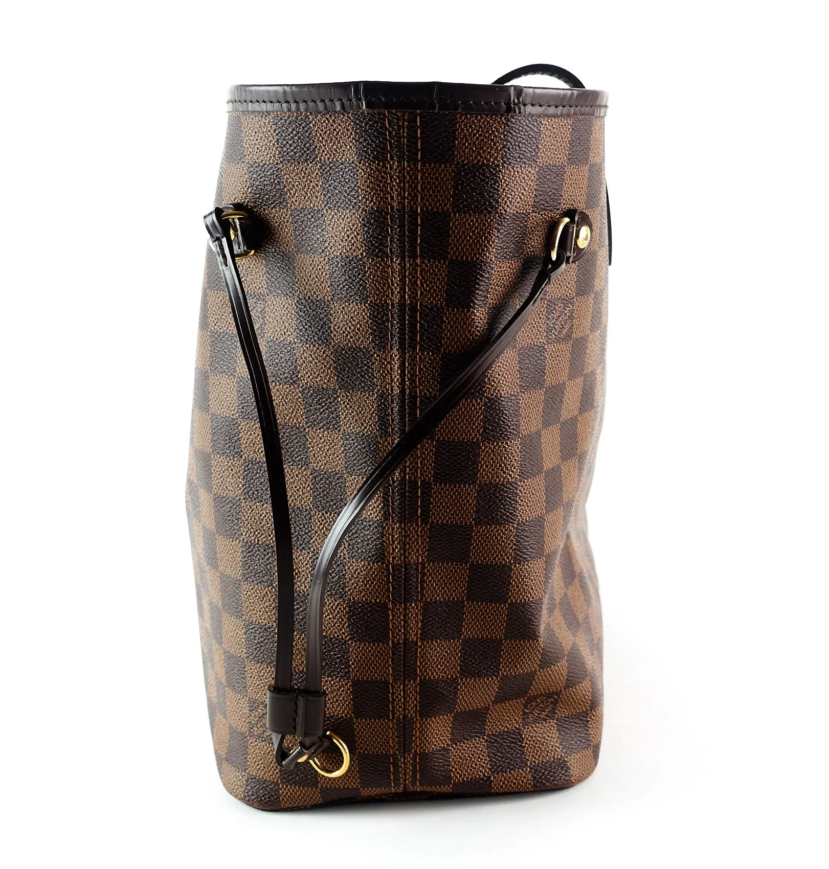 Neverfull MM Damier Ebne Canvas Tote Bag with Pouch