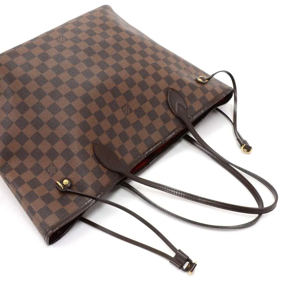 Neverfull MM Damier Ebne Canvas Tote Bag
