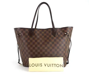 Neverfull MM Damier Ebne Canvas Tote Bag