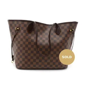 Neverfull MM Damier Ebne Canvas Tote Bag