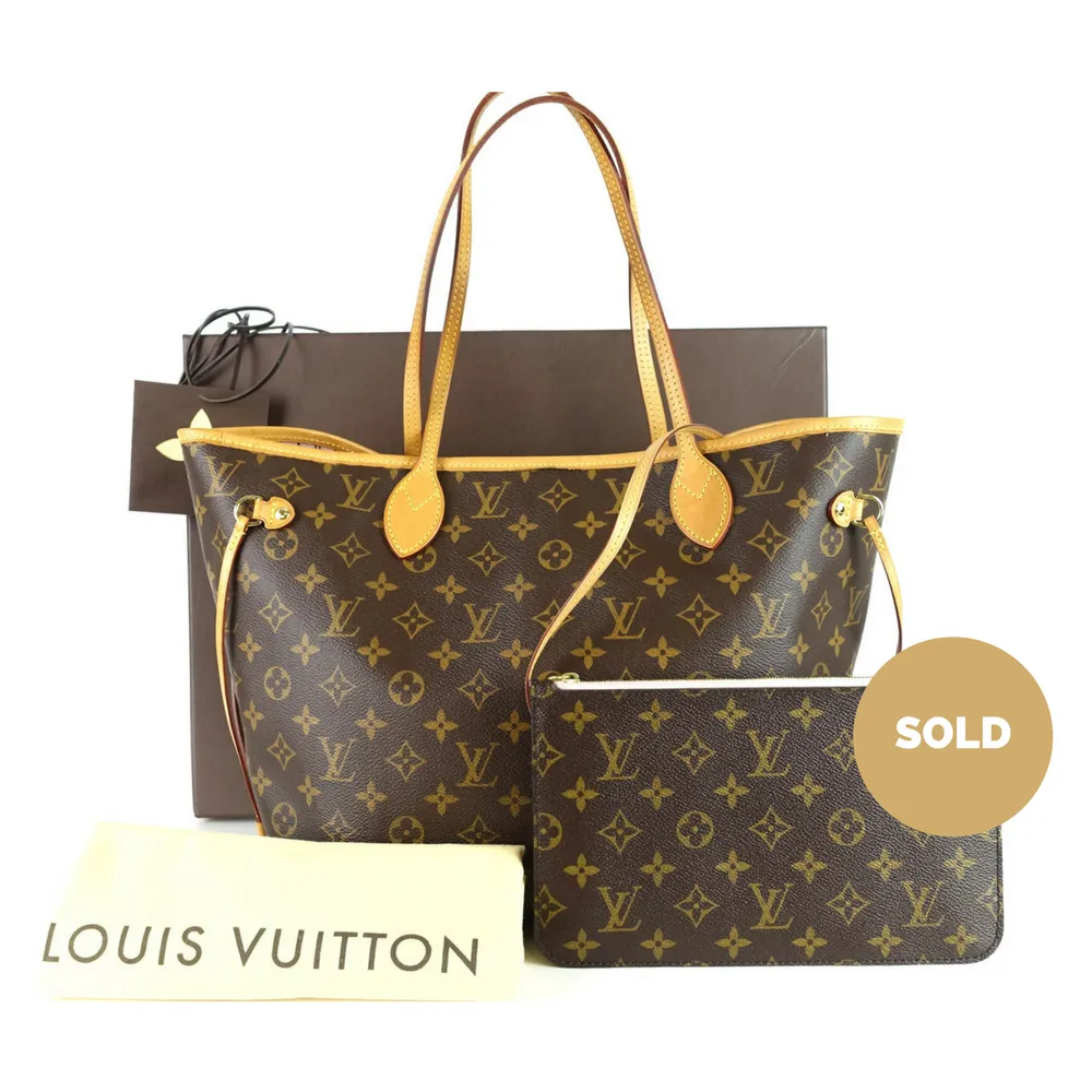 Neverfull MM Monogram Canvas Tote Bag with Pochette