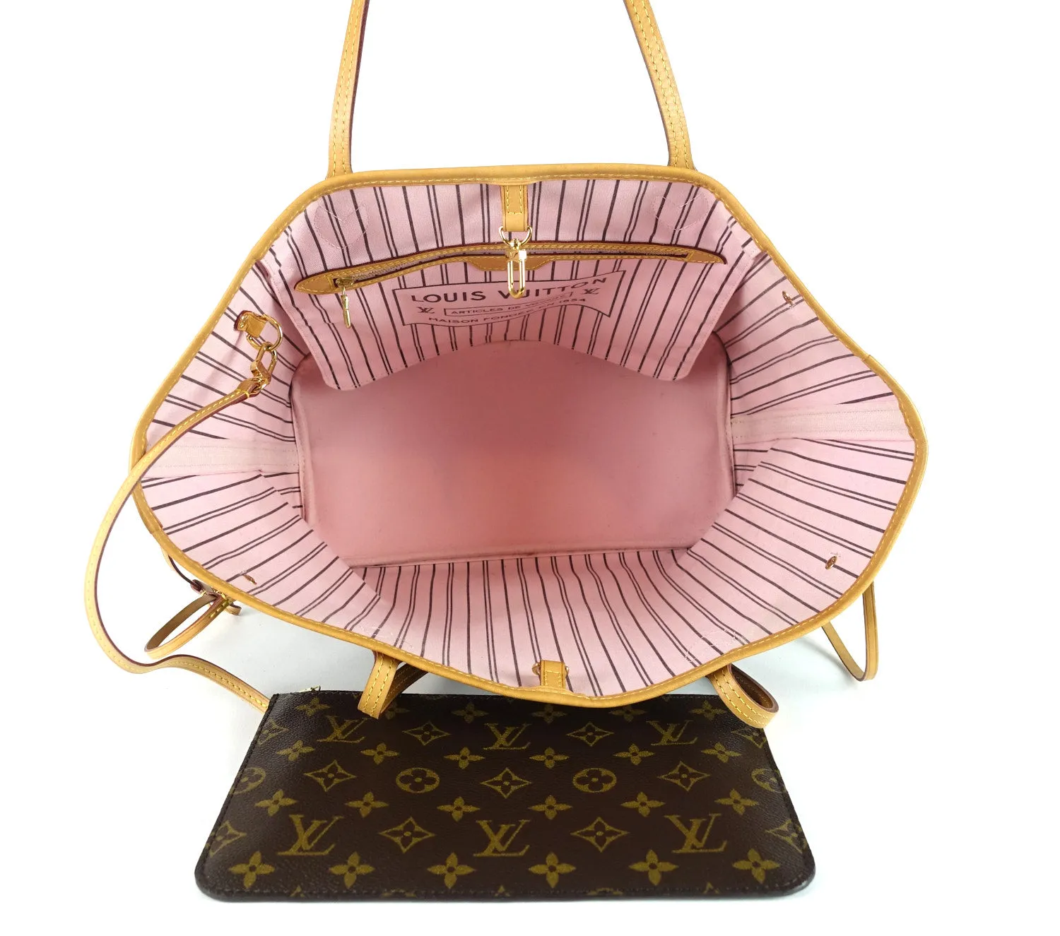 Neverfull MM Monogram Canvas Tote Bag with Pochette
