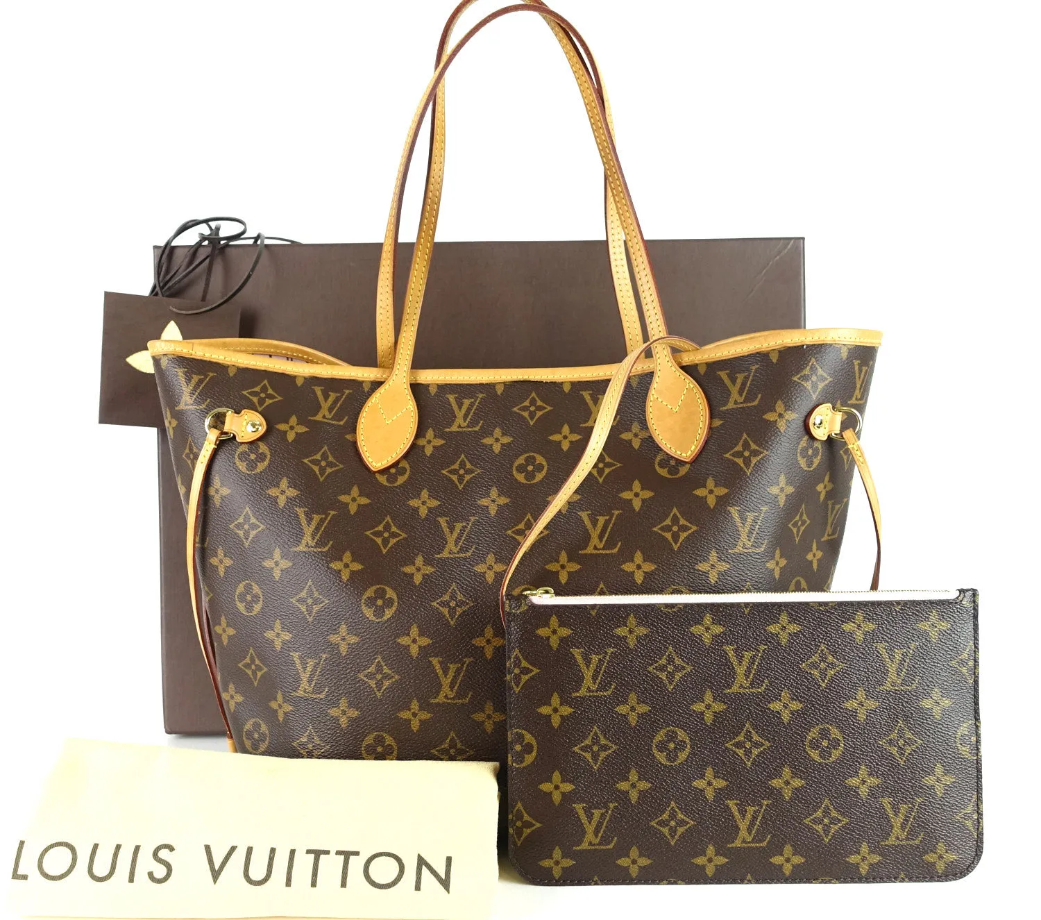 Neverfull MM Monogram Canvas Tote Bag with Pochette