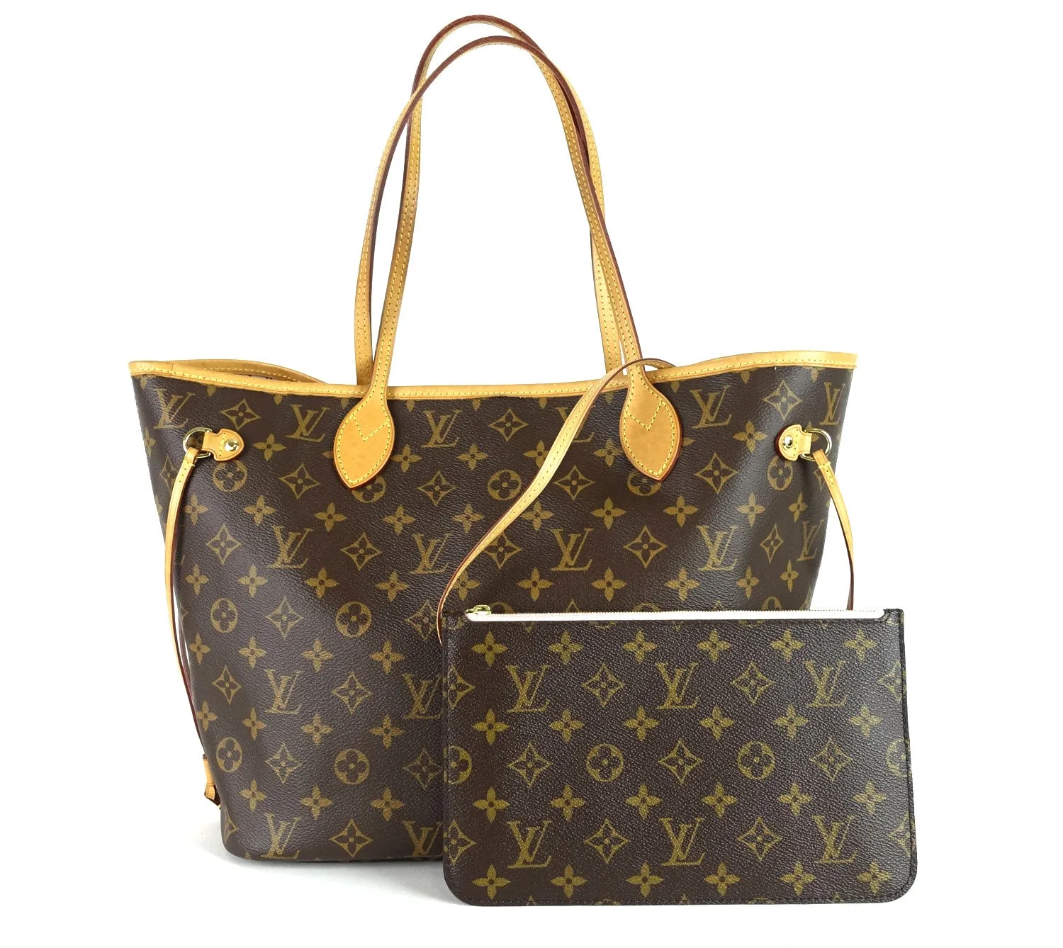 Neverfull MM Monogram Canvas Tote Bag with Pochette