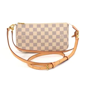 Pochette Accessoires Damier Azur Canvas Evening Bag with Strap