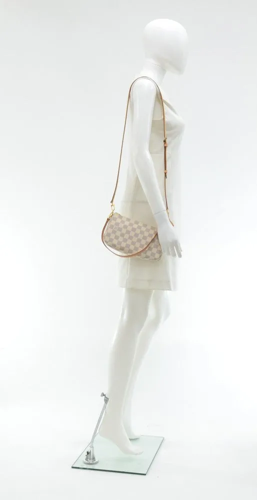 Pochette Accessoires Damier Azur Canvas Evening Bag with Strap