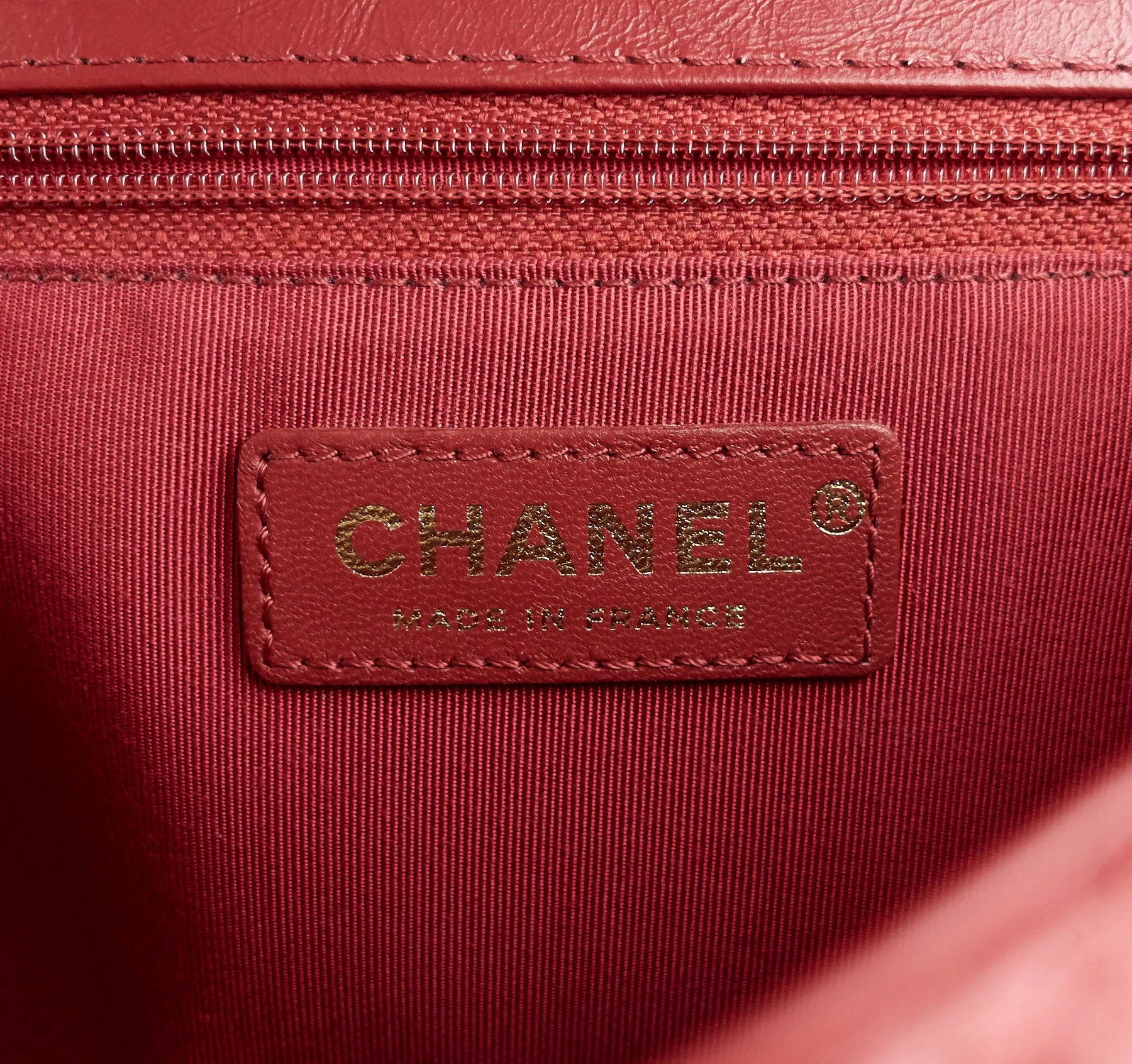 Quilted Chevron Calfskin Leather Top Handle Bag