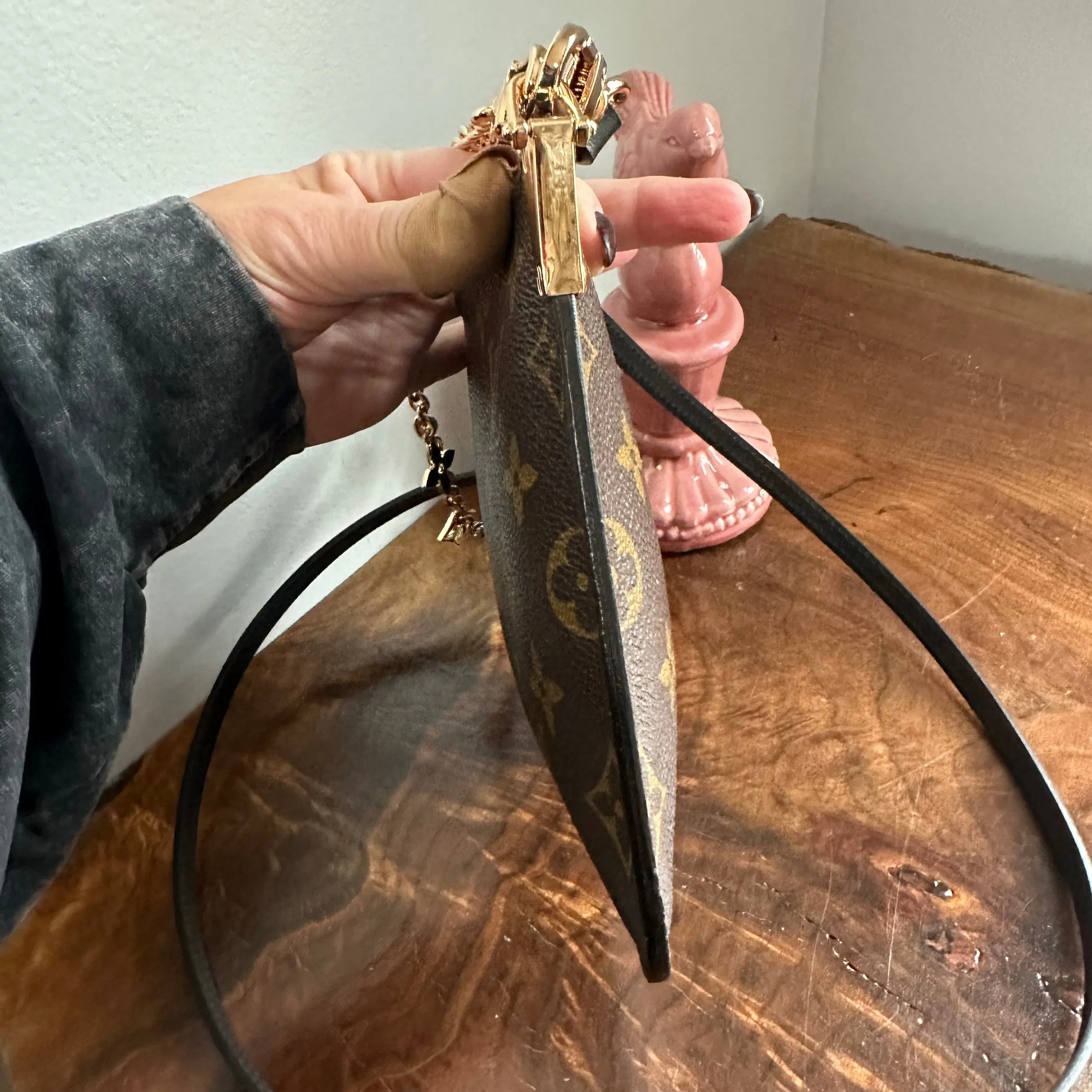 The Chick Crossbody - Upcycled LV in Monogram