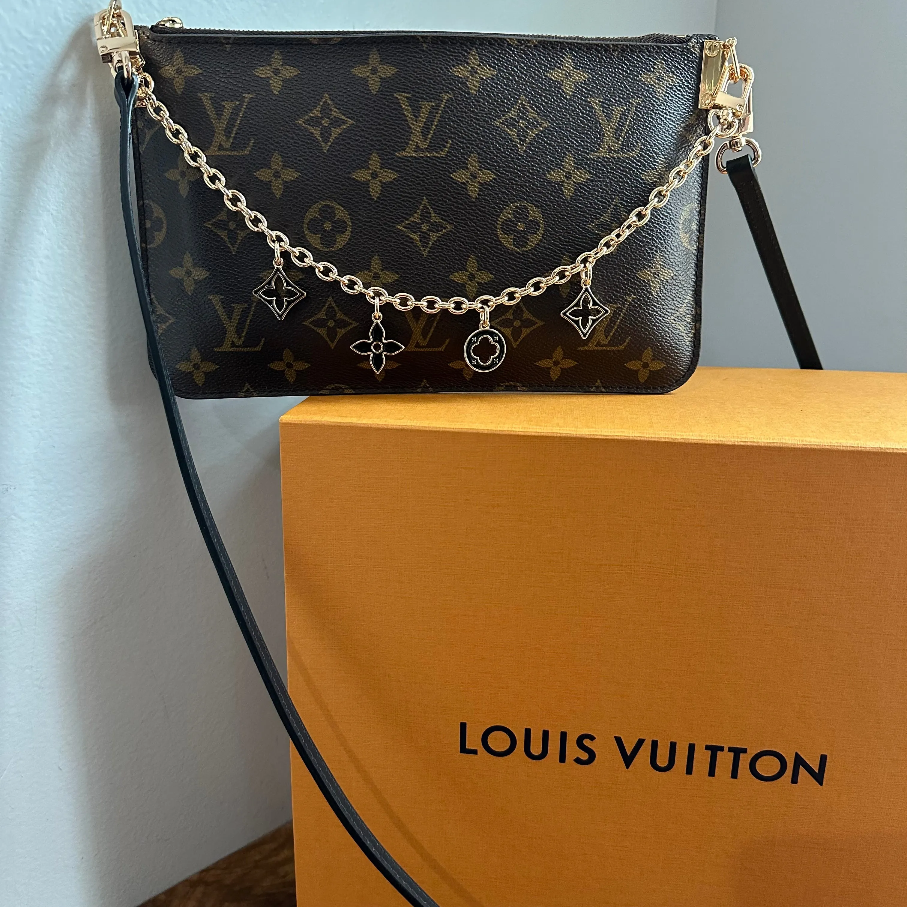 The Chick Crossbody - Upcycled LV in Monogram