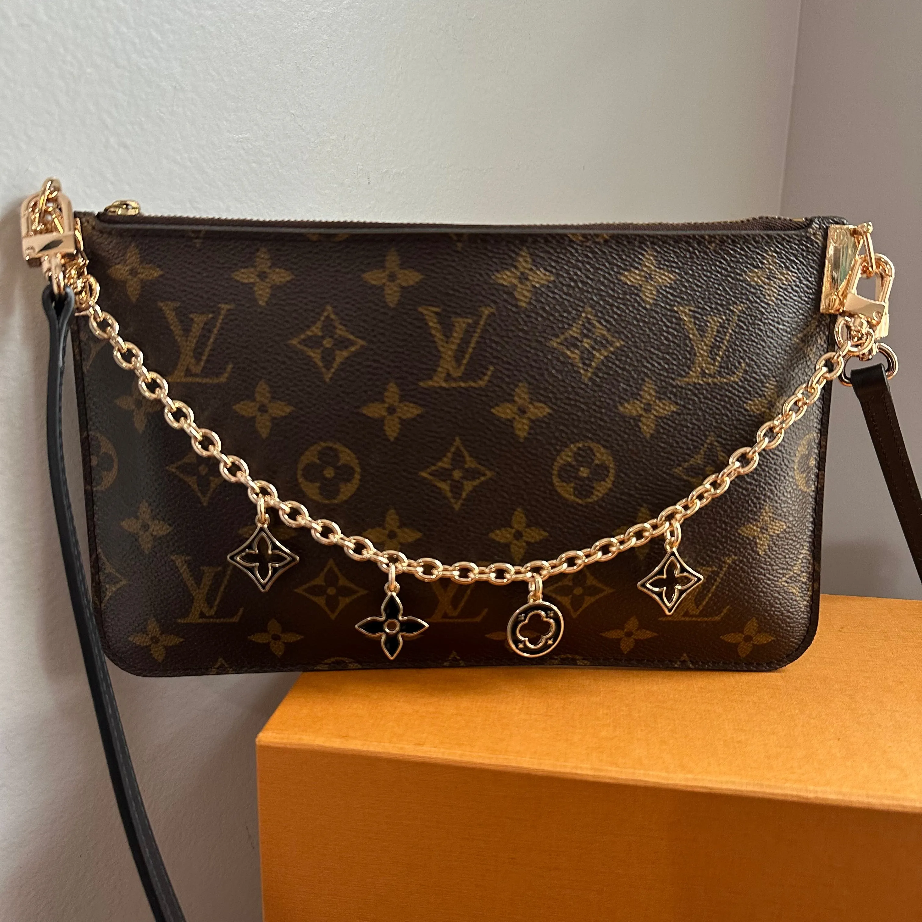The Chick Crossbody - Upcycled LV in Monogram