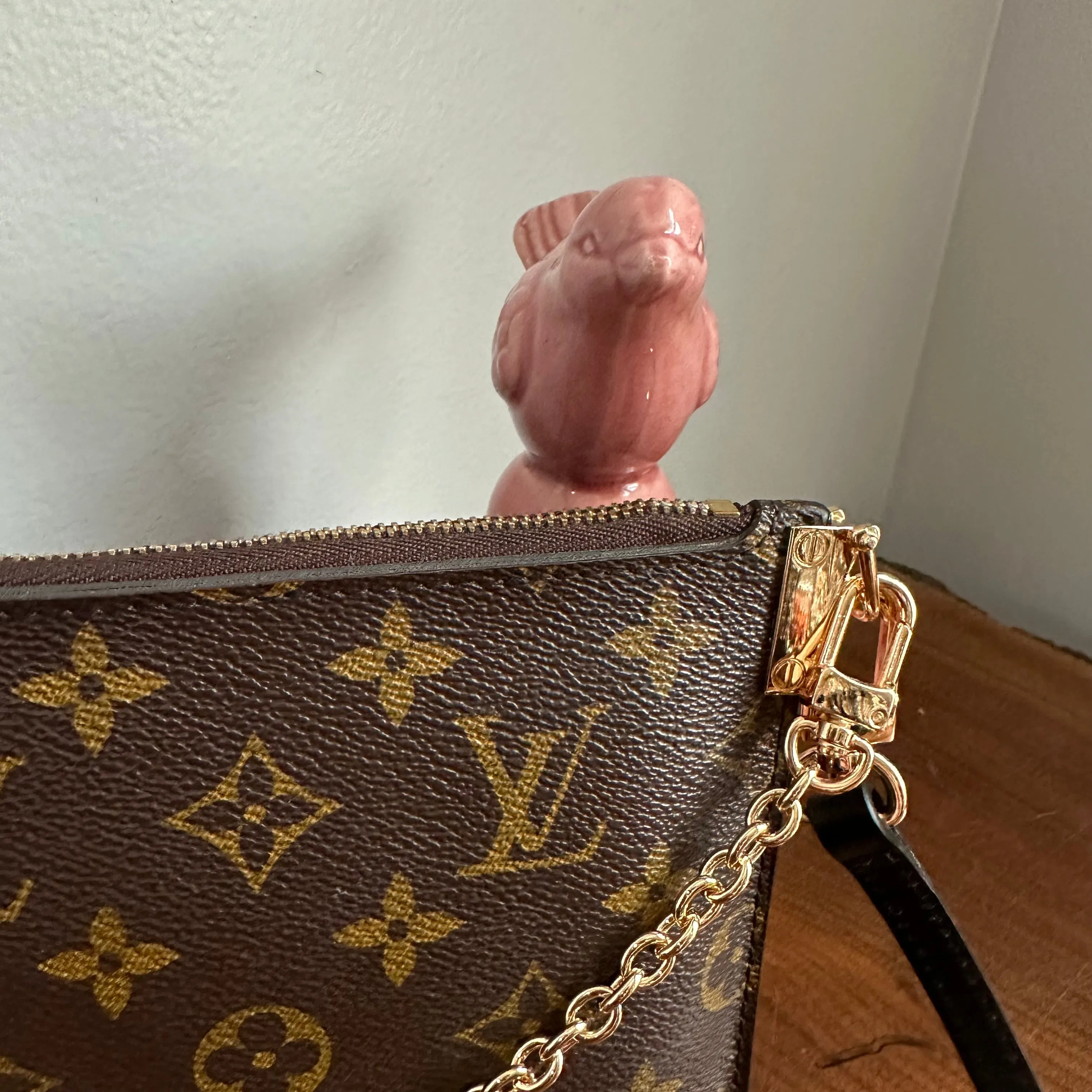 The Chick Crossbody - Upcycled LV in Monogram