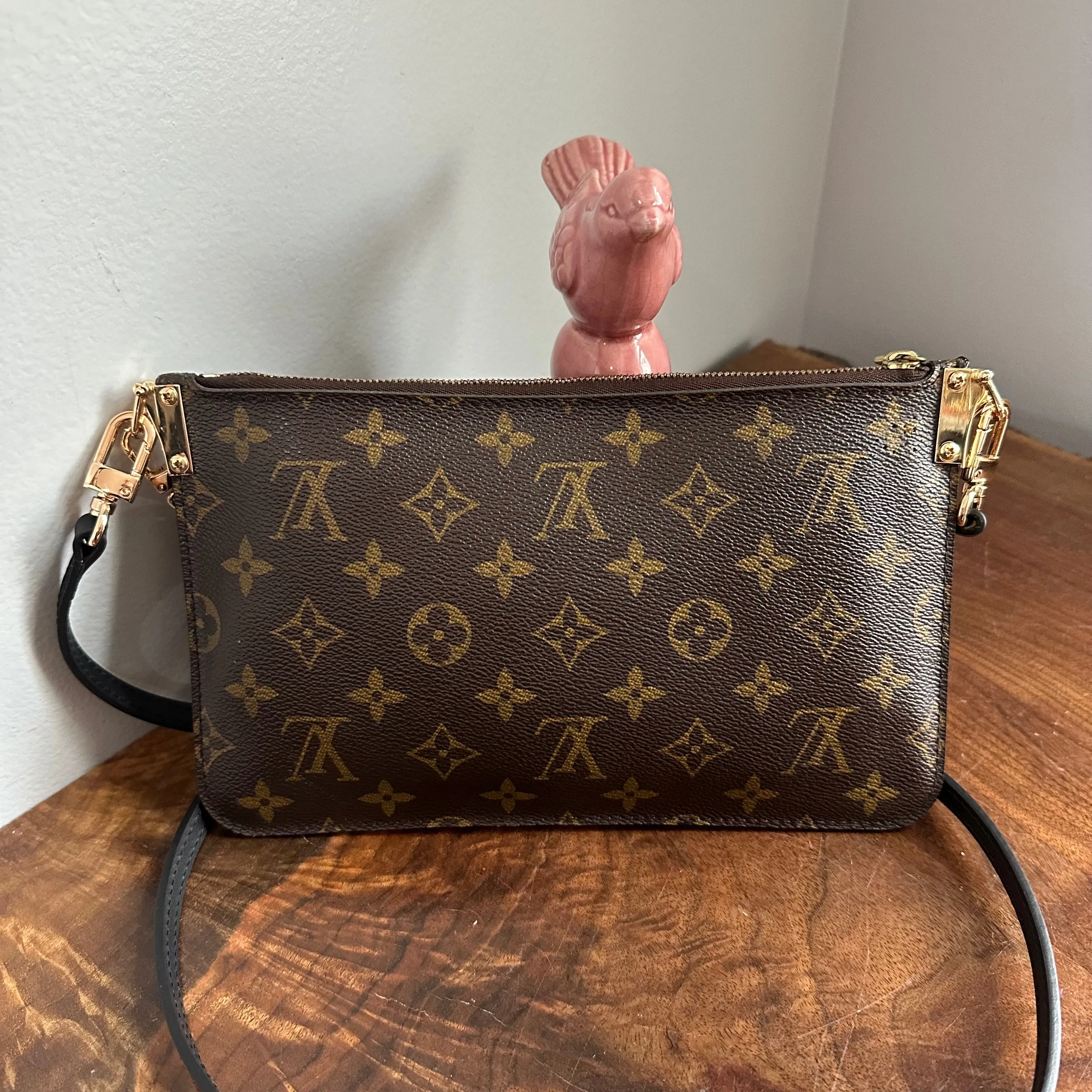 The Chick Crossbody - Upcycled LV in Monogram
