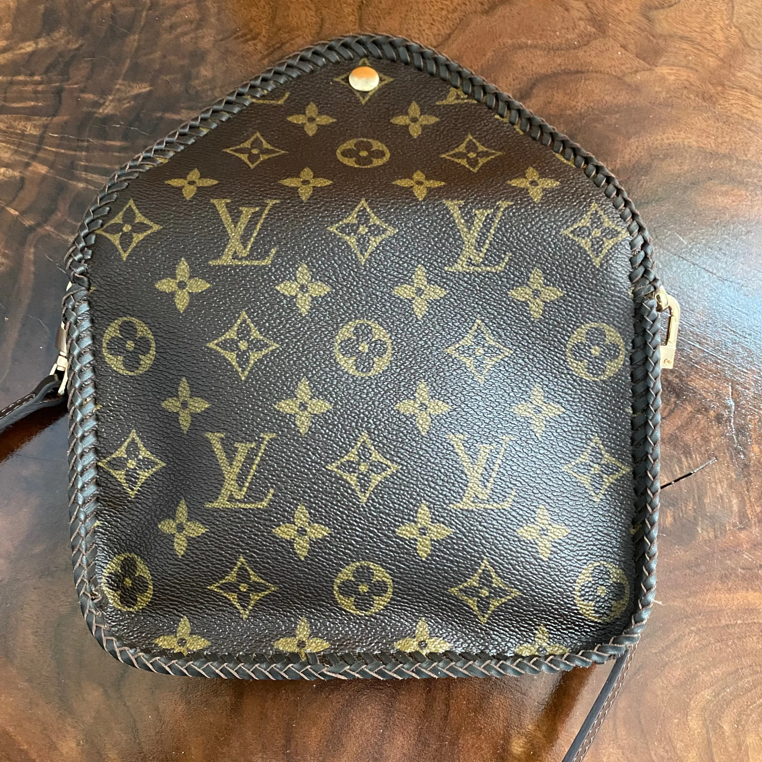 The Falcon with Sides - Monogram Crossbody in Chocolate