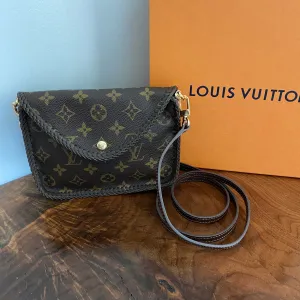 The Falcon with Sides - Monogram Crossbody in Chocolate
