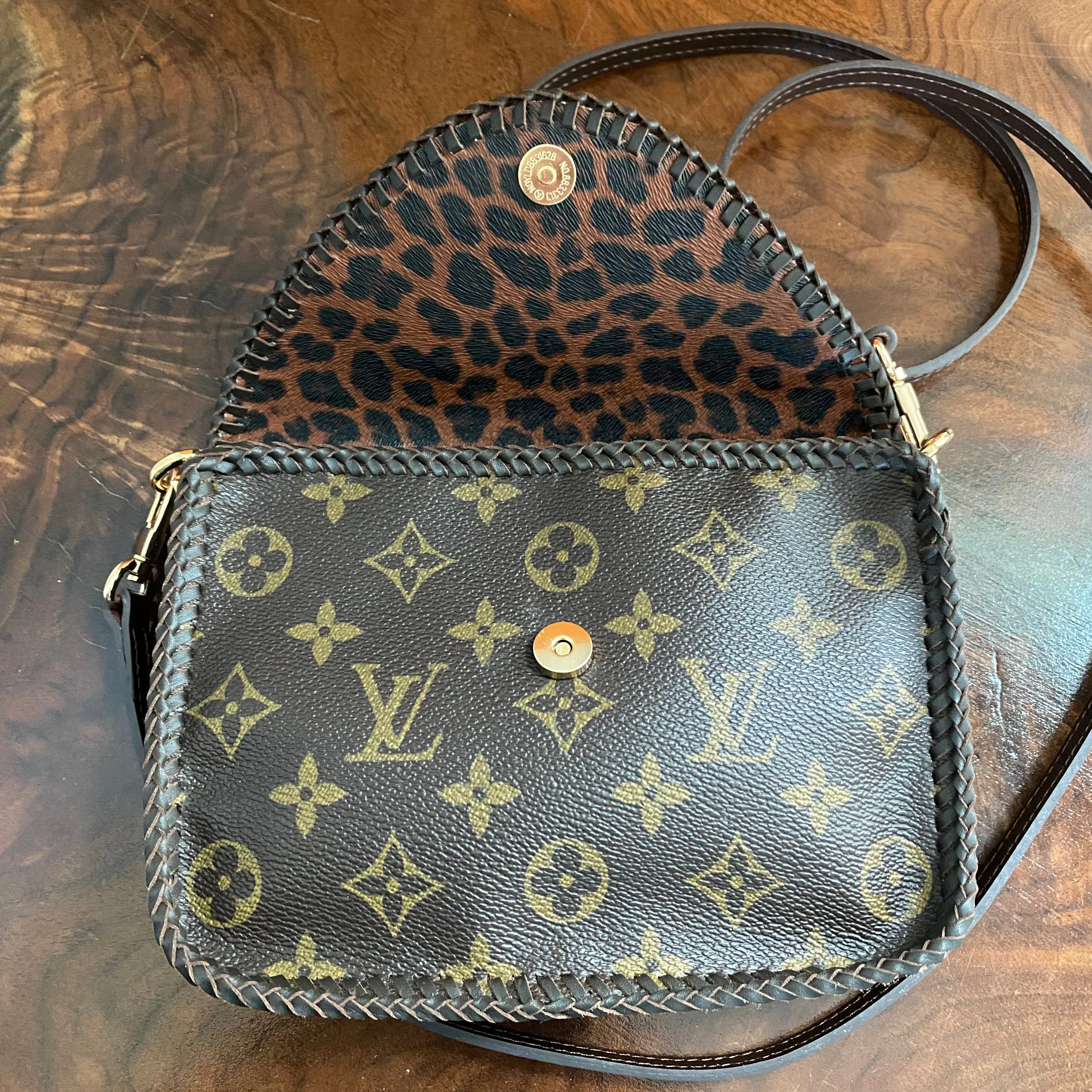 The Falcon with Sides - Monogram Crossbody in Chocolate