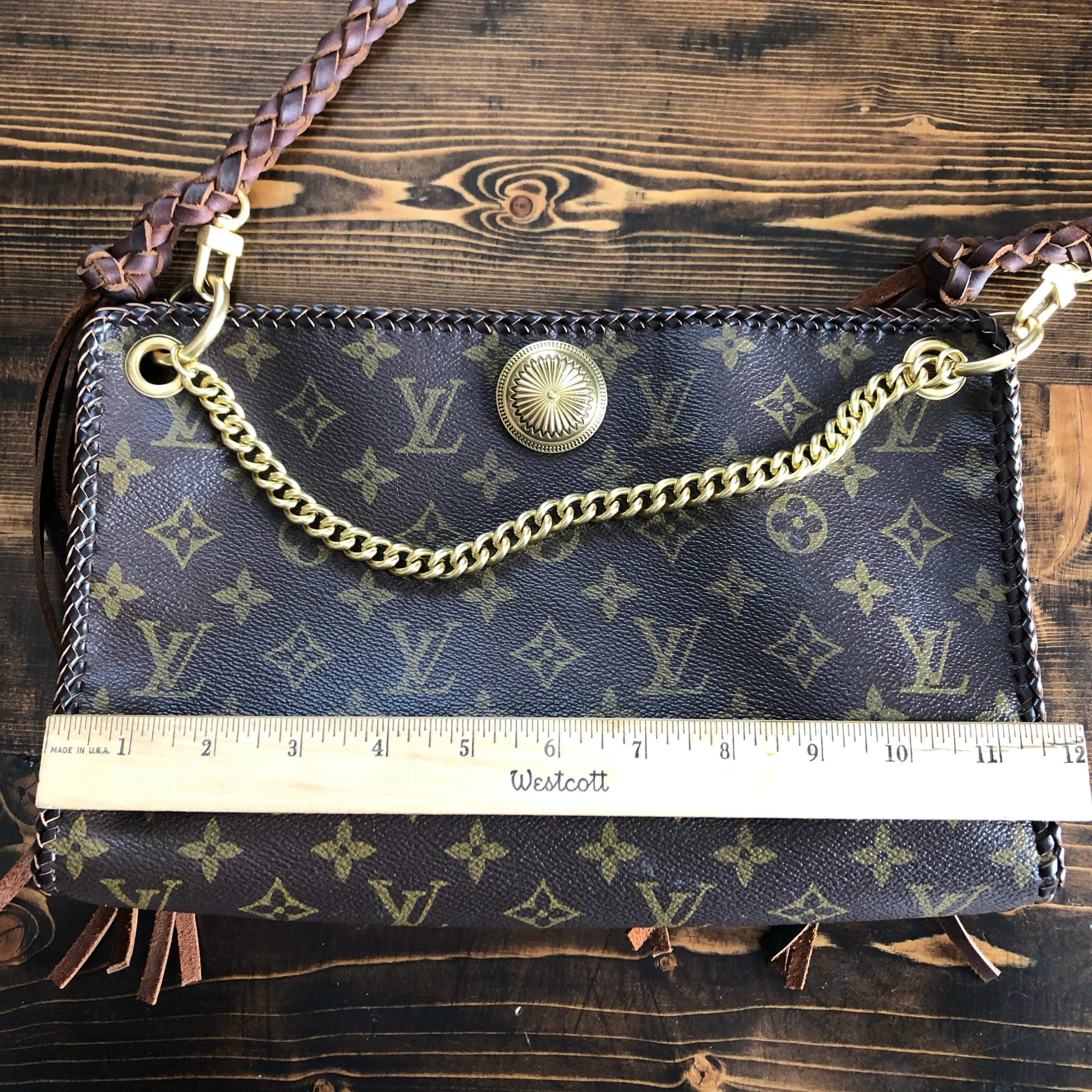 The Swan - Vintage Monogram Golden Crossbody