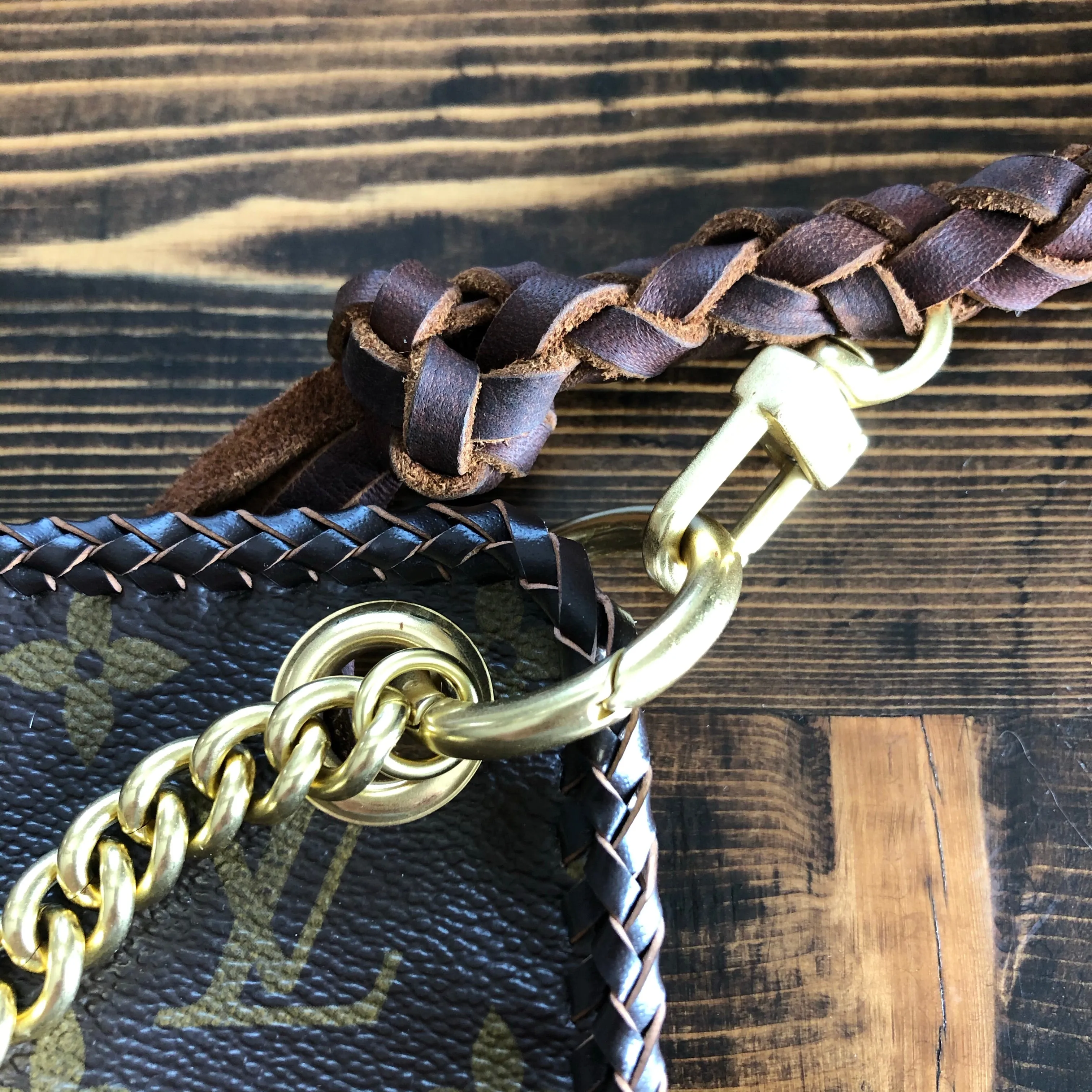 The Swan - Vintage Monogram Golden Crossbody
