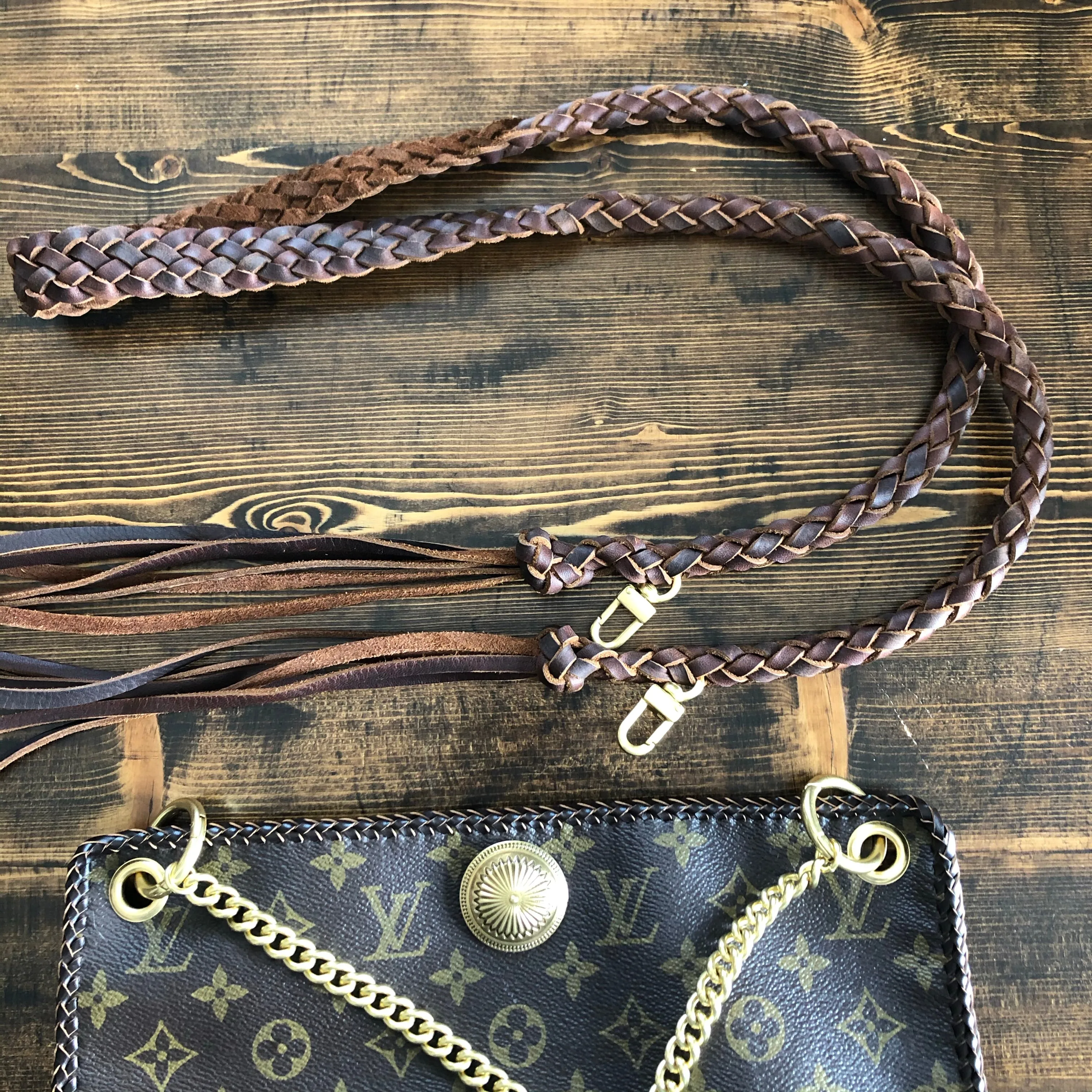 The Swan - Vintage Monogram Golden Crossbody