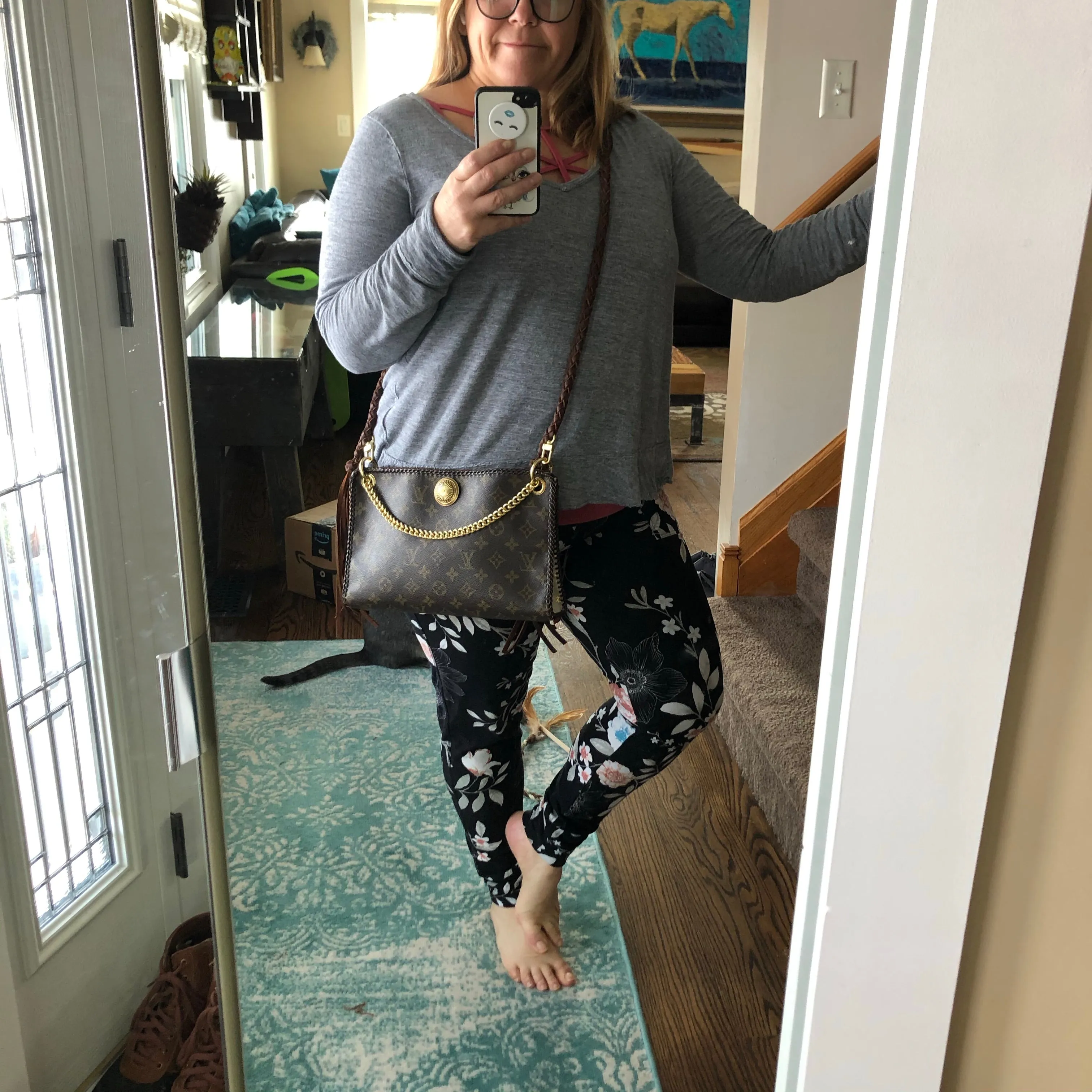 The Swan - Vintage Monogram Golden Crossbody