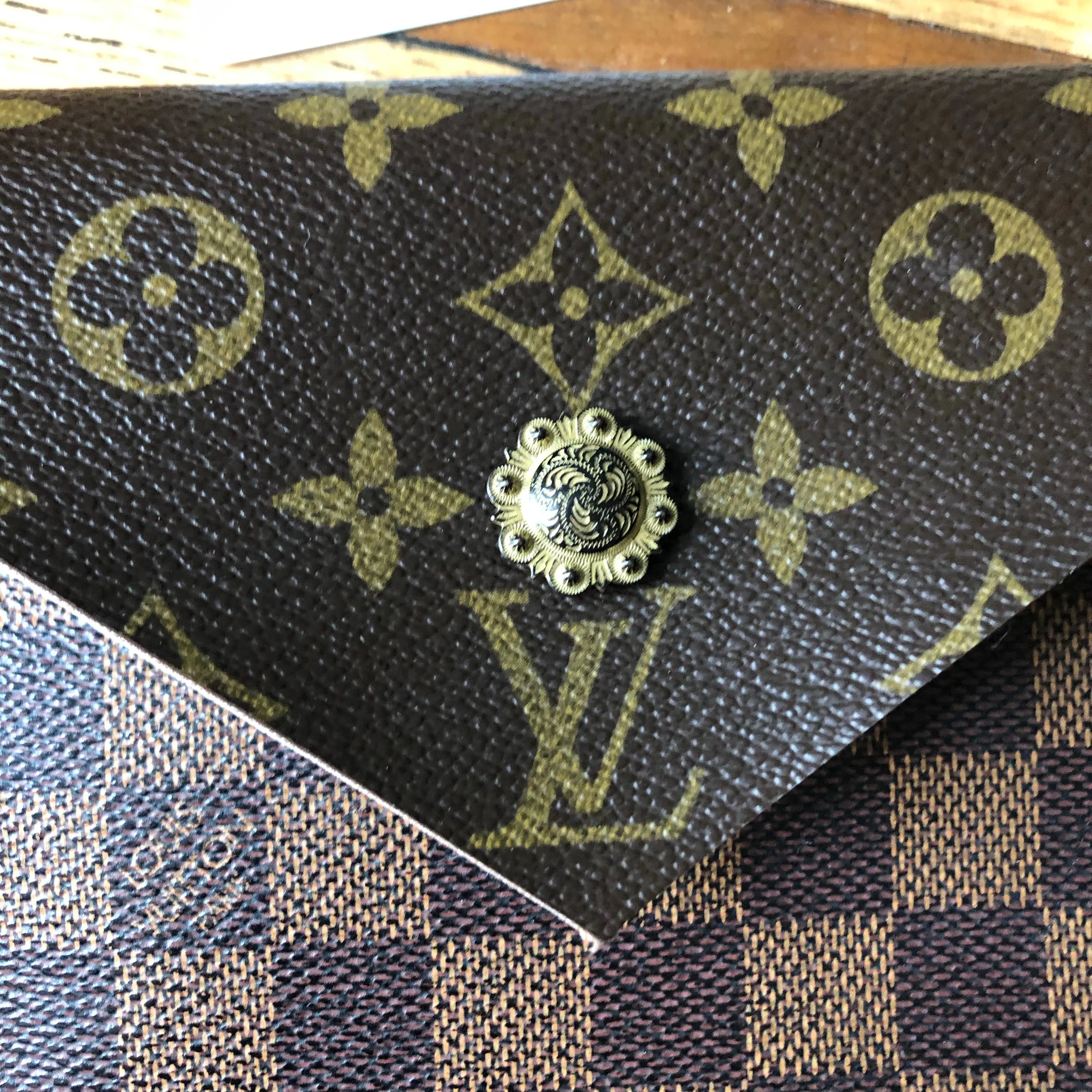 The Wren - Damier/Monogram Mix Vintage Wristlet/Crossbody/Clutch