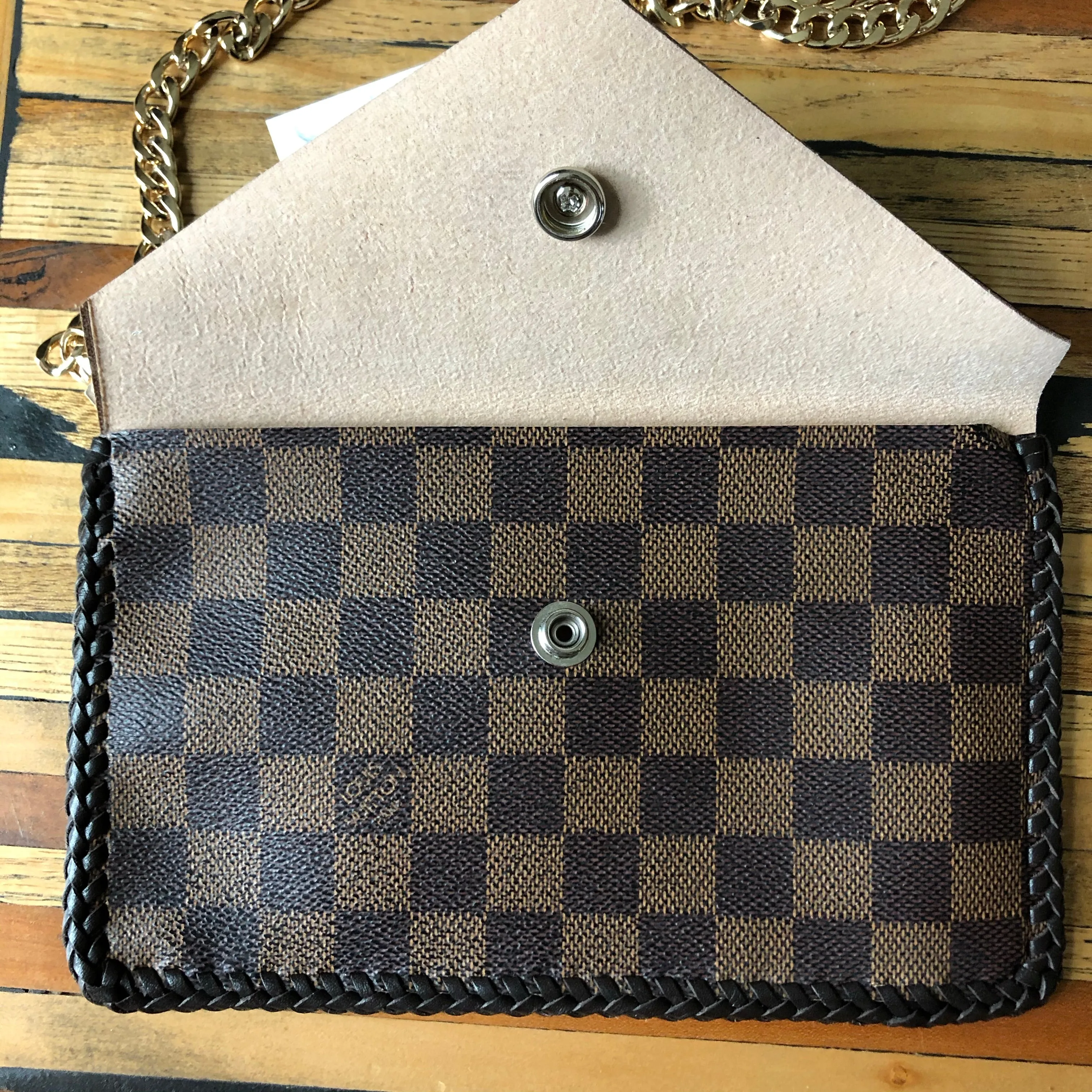 The Wren - Damier/Monogram Mix Vintage Wristlet/Crossbody/Clutch