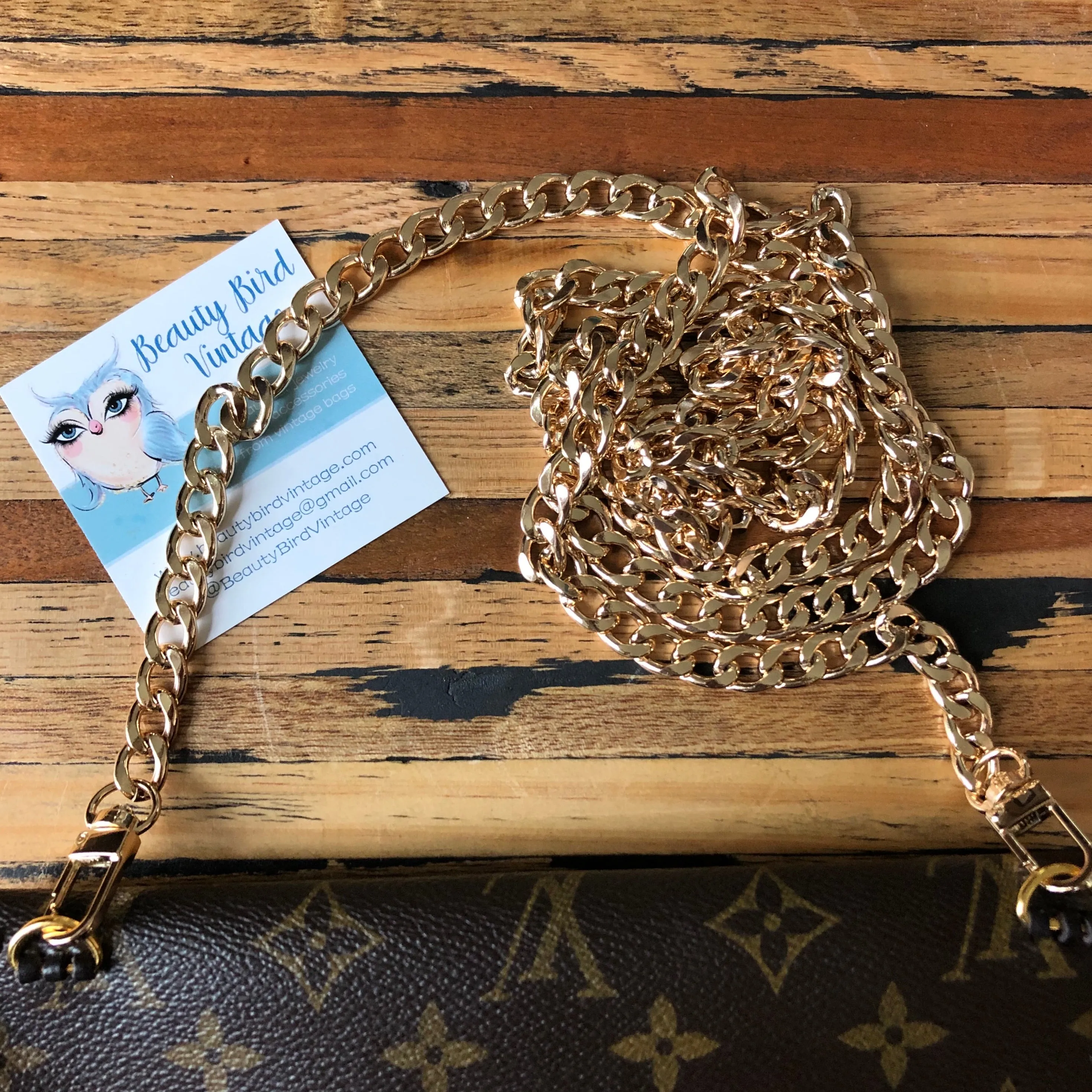 The Wren - Damier/Monogram Mix Vintage Wristlet/Crossbody/Clutch